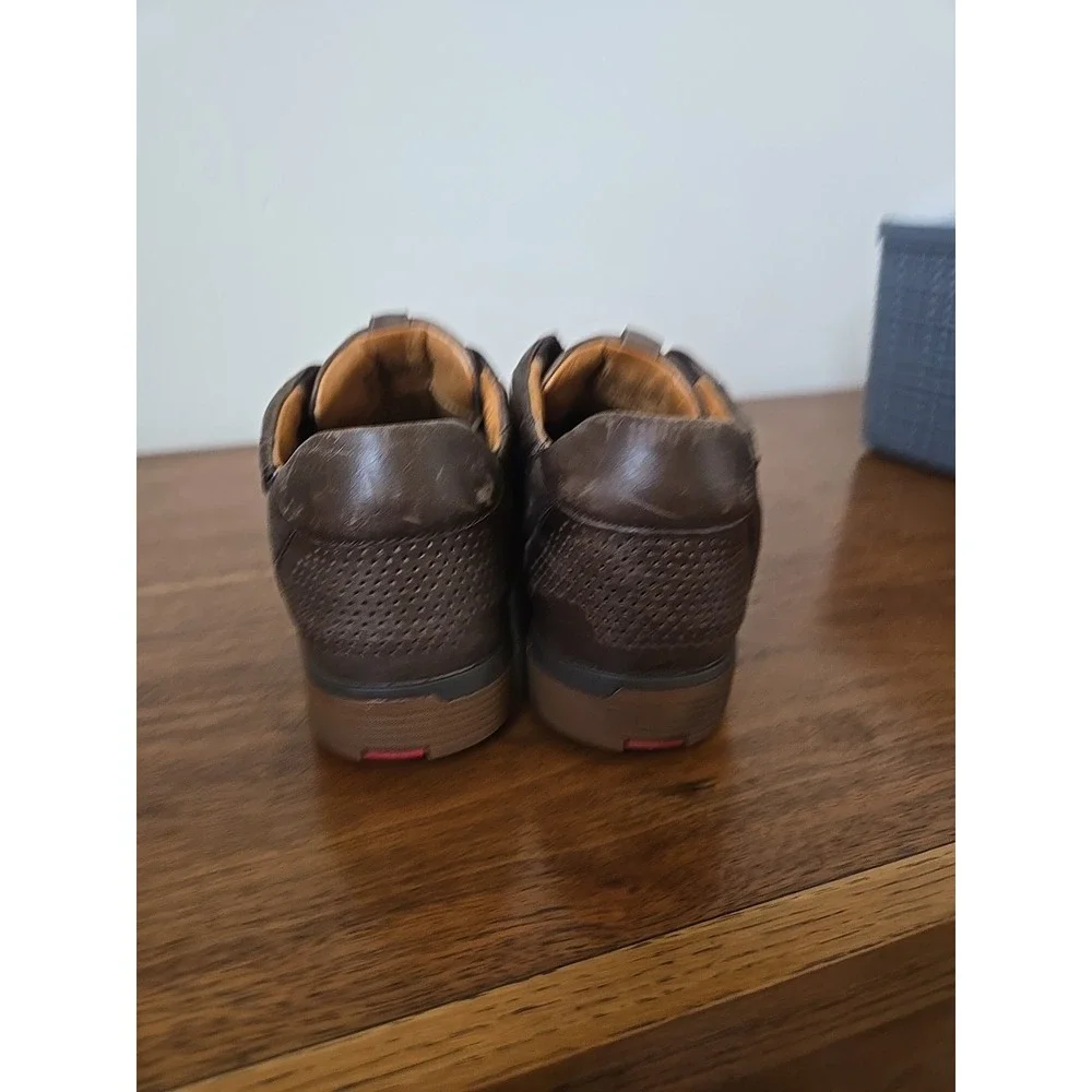 Kizik KZK New York Hands Free Slip On Brown Leather Shoes Mens 9 M M0202CB